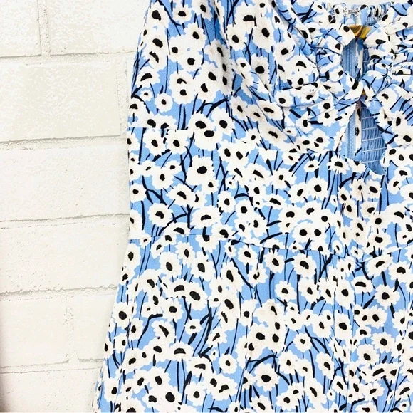 NWT Anthropologie Hutch Blue Motif Ditsy Floral Print Wide Leg Jumpsuit - Picture 7 of 13